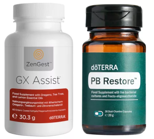 dōTERRA Tisztító és megújító csomag: 1 db PB Restore és 1 db GX Assist, Cleanse & Renew Kit